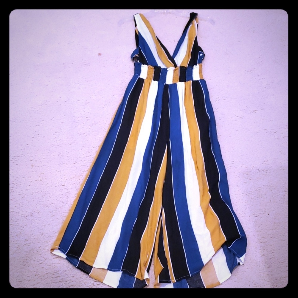 Women's striped jumpsuit